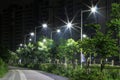 The energy-saving streetlights made by LED Royalty Free Stock Photo